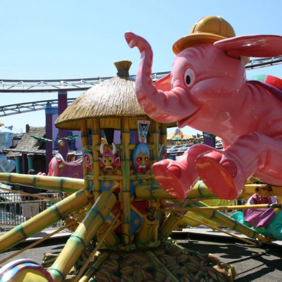 The Elephants ride and attraction at Fantasy Island Theme Park, Ingoldmells