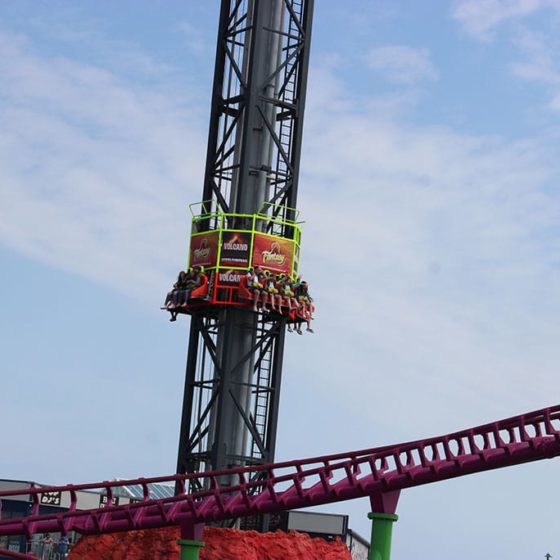 The Volcano ride and attraction at Fantasy Island Theme Park, Ingoldmells