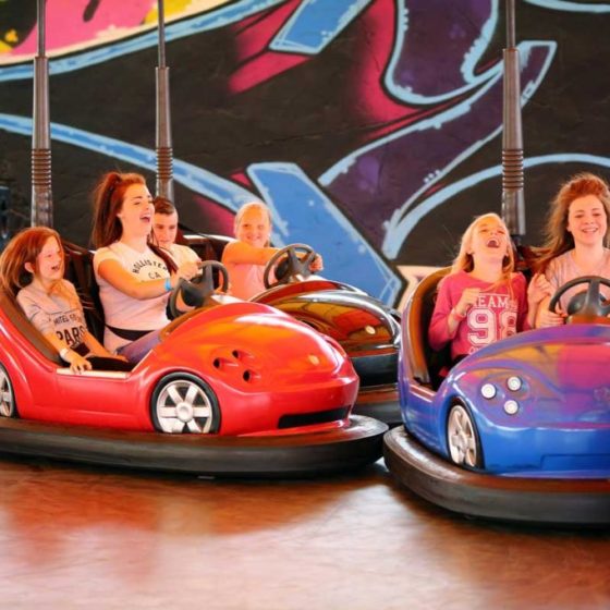 The Dodgems ride and attraction at Fantasy Island Theme Park, Ingoldmells