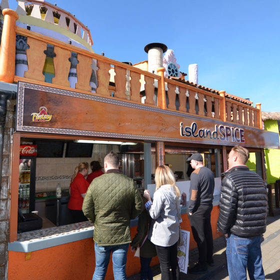 The Island Spice food stall at Fantasy Island theme park Skegness