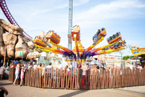 The Techno Jump ride and attraction at Fantasy Island Theme Park, Ingoldmells