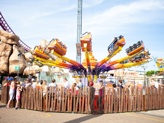 The Techno Jump ride and attraction at Fantasy Island Theme Park, Ingoldmells