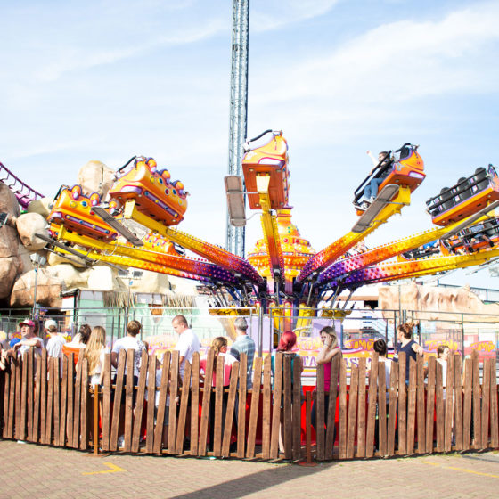 The Techno Jump ride and attraction at Fantasy Island Theme Park, Ingoldmells