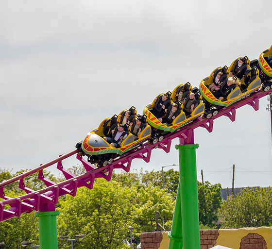 The The Millennium rollercoaster ride at Fantasy Island theme park, Skegness