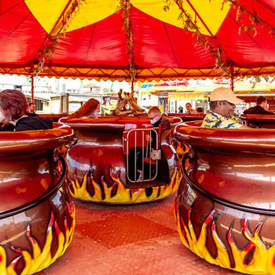 The Firebowl ride and attraction at Fantasy Island Theme Park, Ingoldmells