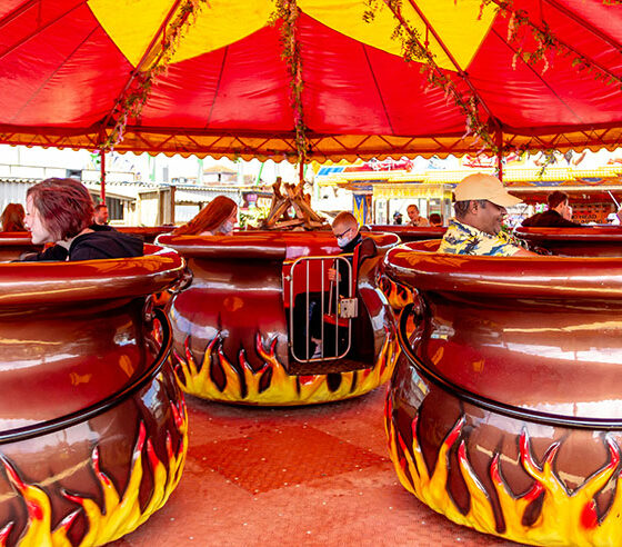 The Firebowl ride and attraction at Fantasy Island Theme Park, Ingoldmells