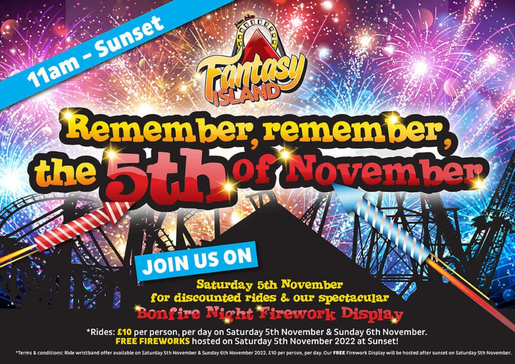 Bonfire Night Firework Display Fantasy Island